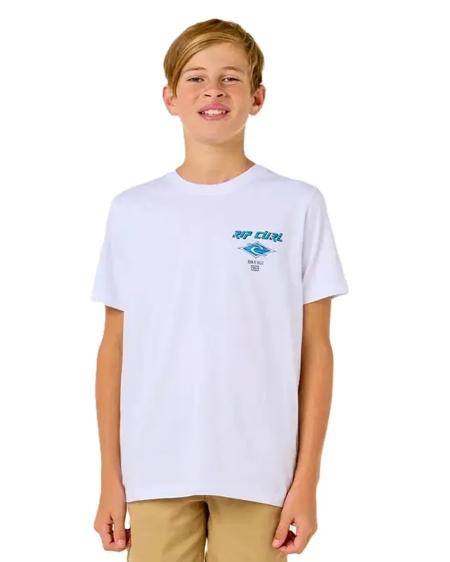 CAMISETA RIP CURL FADE OUT ICON JUVENIL 1000-WHITE