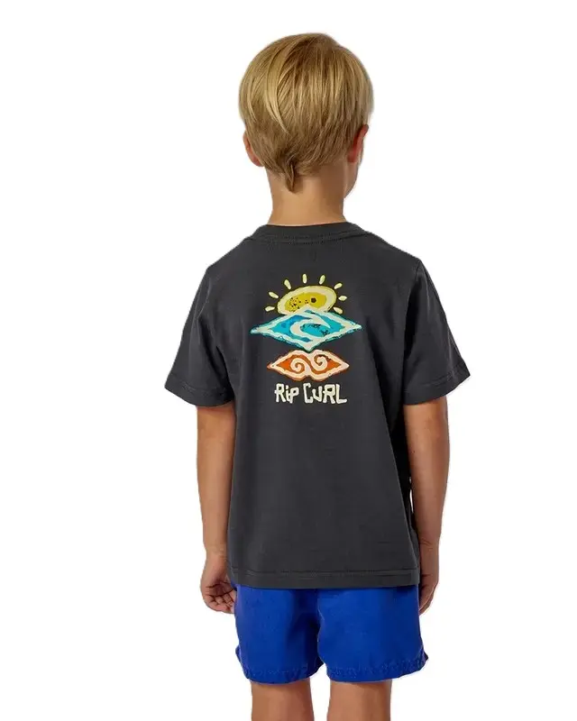 CAMISETA RIP CURL ICONS OF SHRED INFANTIL 8254-WASHED BLACK