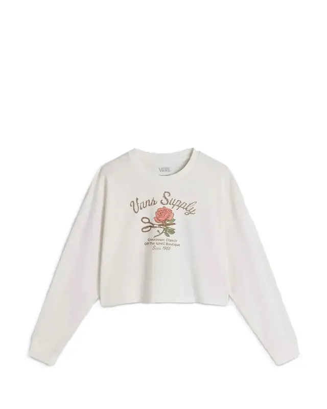 CAMISETA VANS SUPPLY BOUTIQUE RELAX CROP MARSHMALLOW