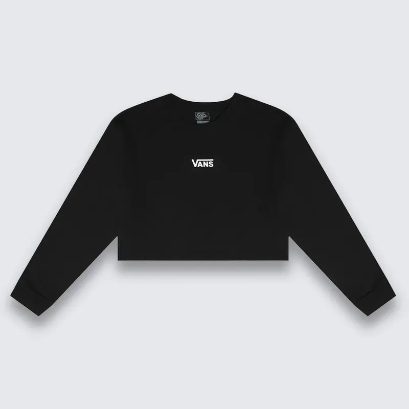 CAMISETA VANS FLYING V LS RELAX CROP BLACK