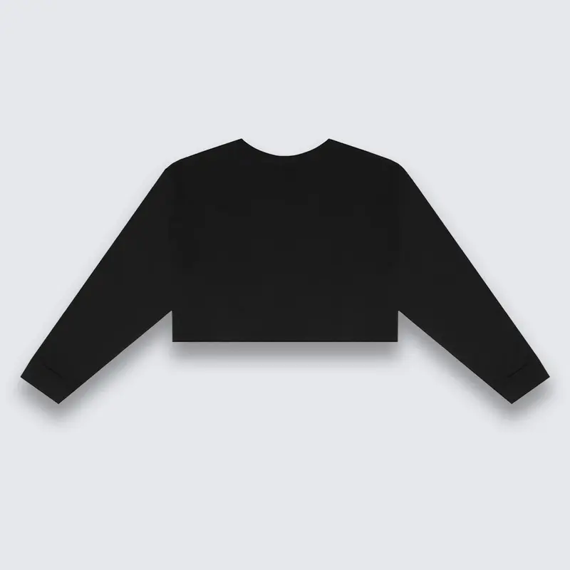 CAMISETA VANS FLYING V LS RELAX CROP BLACK