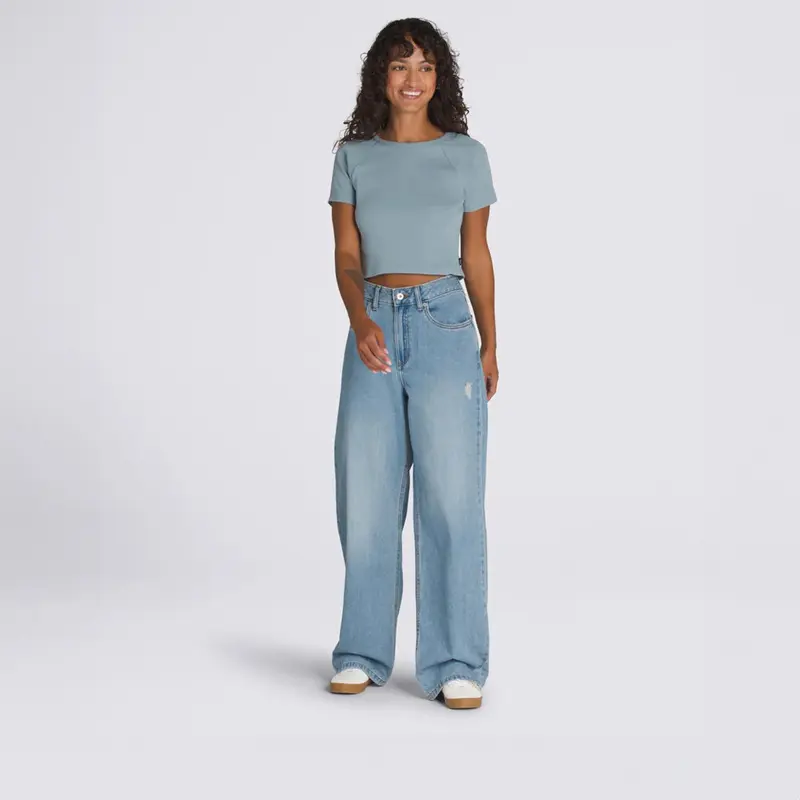 CALÇA VANS SIRELLE DISTRESSED PUDDLE STONE WASH BLUE