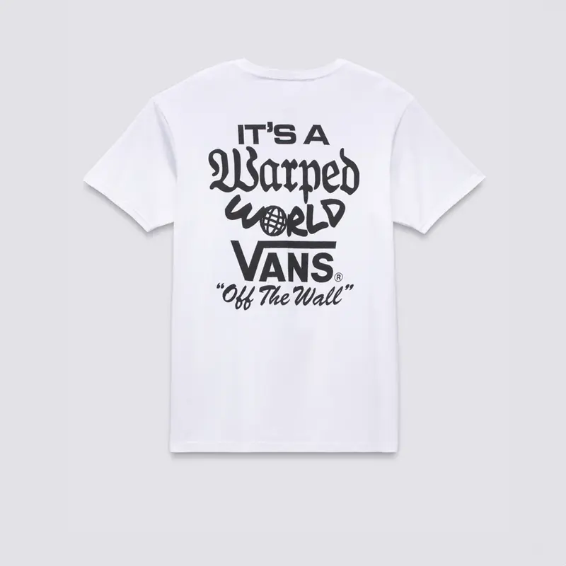 CAMISETA VANS WARPED WORLD WHITE