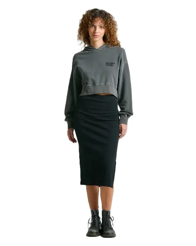 MOLETOM VOLCOM CANGURU GOOD IN HOUR PRETO