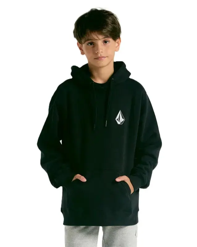MOLETOM VOLCOM ICONIC STONE JUVENIL PRETO