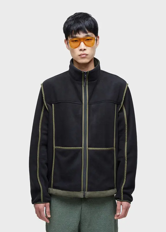 AGASALHO OSKLEN DOUBLE FACE FLEECE ITM FOREST/PRETO