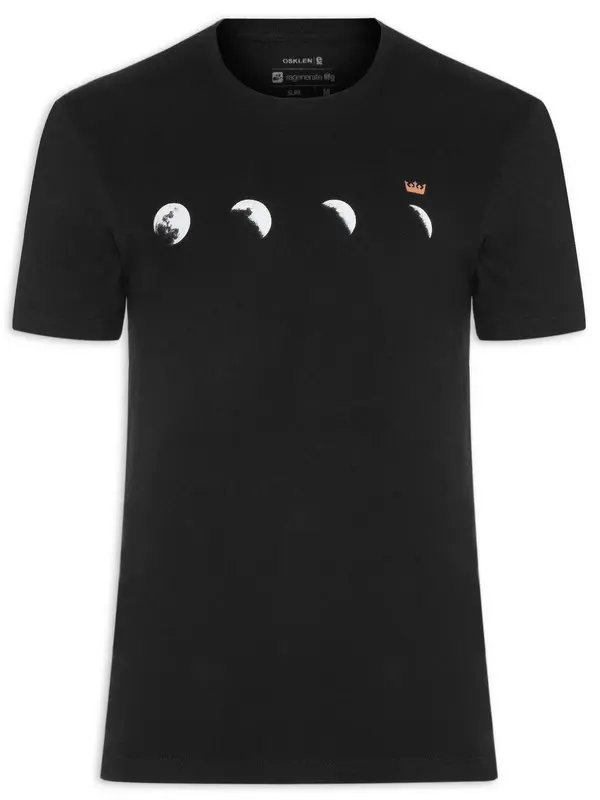 CAMISETA OSKLEN T-SHIRT VINTAGE MOON MC PRETO