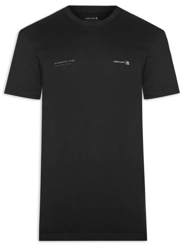 CAMISETA OSKLEN T-SHIRT VINTAGE PIRARUCU INDONESIA MC PRETO