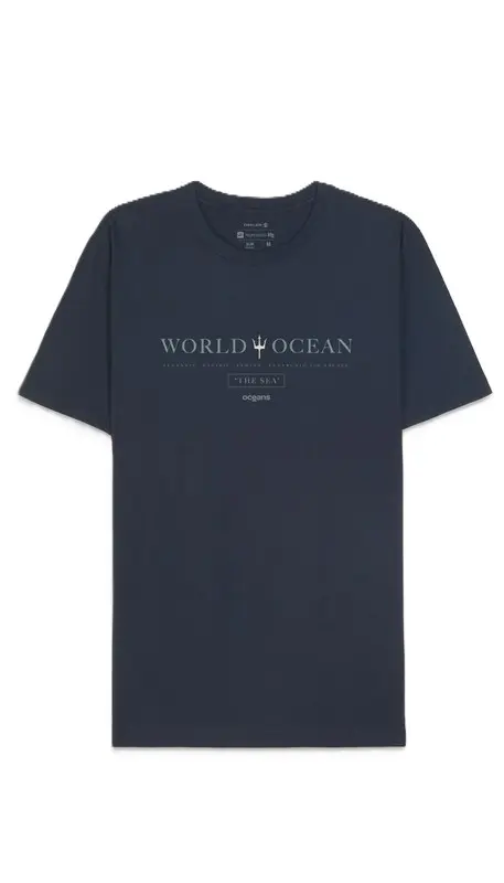 CAMISETA OSKLEN VINTAGE WORLD OCEAN MARINHO