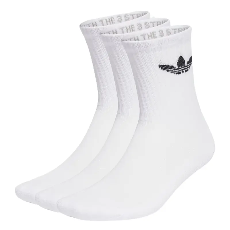 MEIAS ADIDAS TREFOIL CUSHION 3 PARES WHITE