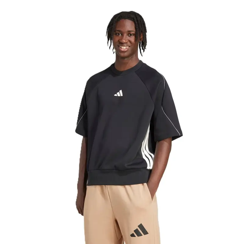 MOLETOM ADIDAS MANGA CURTA STADIUM BLACK/OFF WHITE
