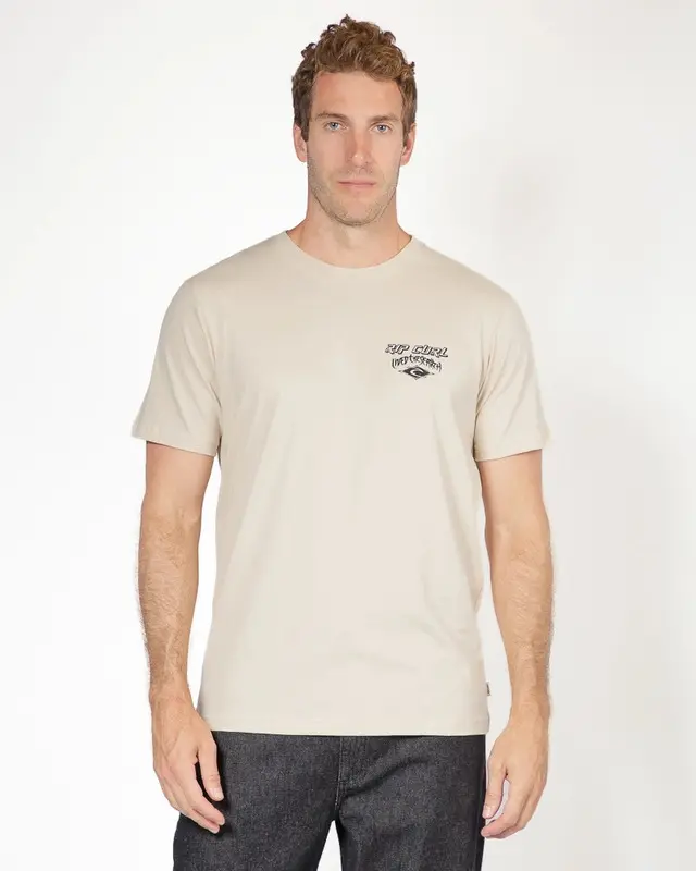 CAMISETA RIP CURL LIVED THE SEARCH VINTAGE WHITE