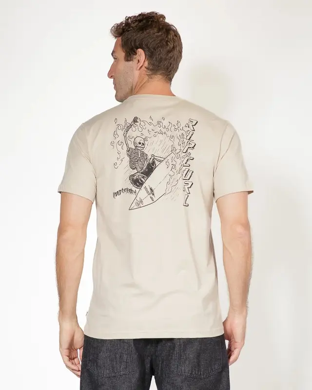 CAMISETA RIP CURL LIVED THE SEARCH VINTAGE WHITE