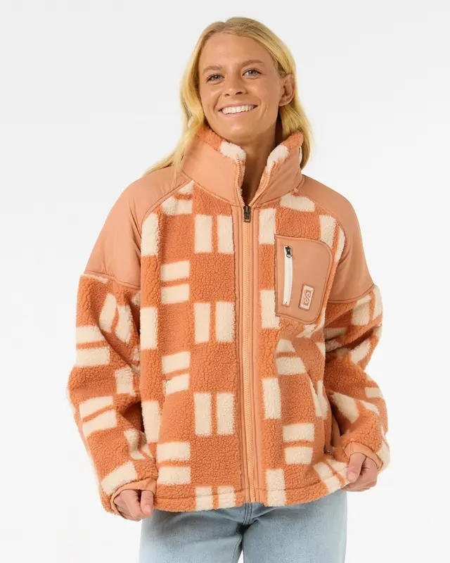 MOLETOM RIP CURL ANTISERIES Z/T FLEECE 1-BEIGE