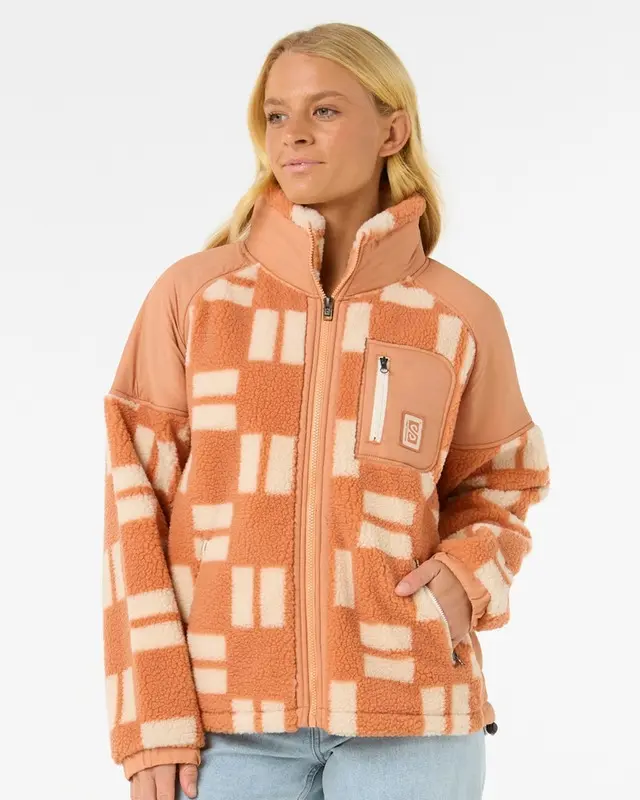 MOLETOM RIP CURL ANTISERIES Z/T FLEECE 1-BEIGE