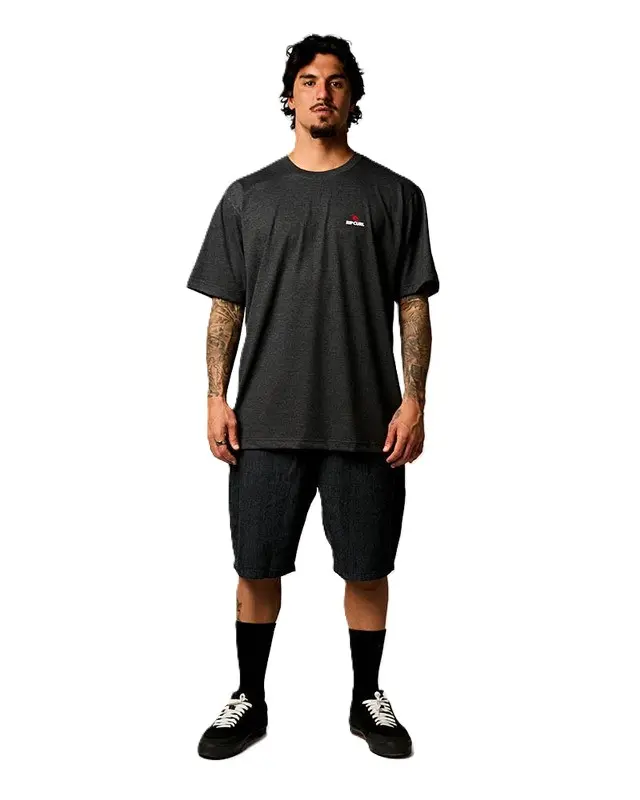 CAMISETA RIP CURL CORPORATE 2124-BLACK MARLE