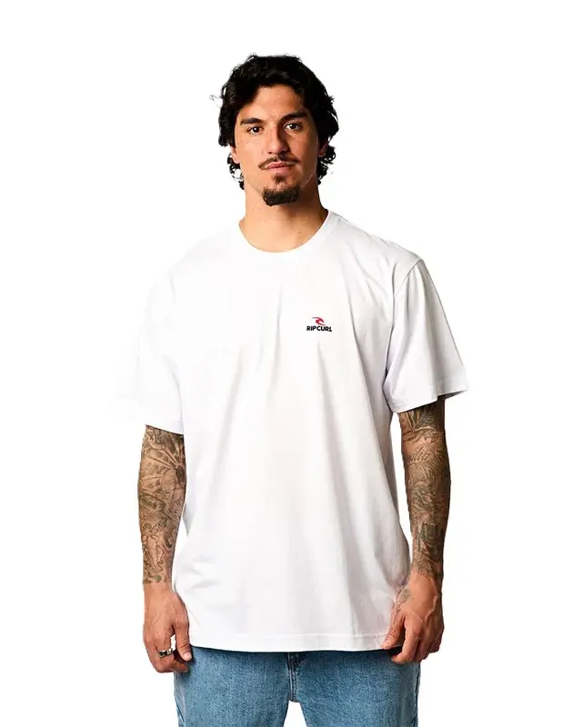 CAMISETA RIP CURL CORPORATE 1000-WHITE