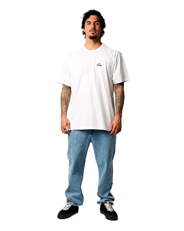 CAMISETA RIP CURL CORPORATE 1000-WHITE