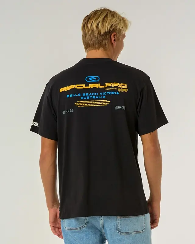 CAMISETA RIP CURL PRO 2025 LOCK UP 90-BLACK