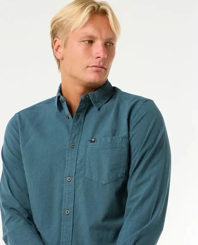 CAMISA MANGA LONGA RIP CURL CLASSIC SURF WASHED 432-PINE NIGHT