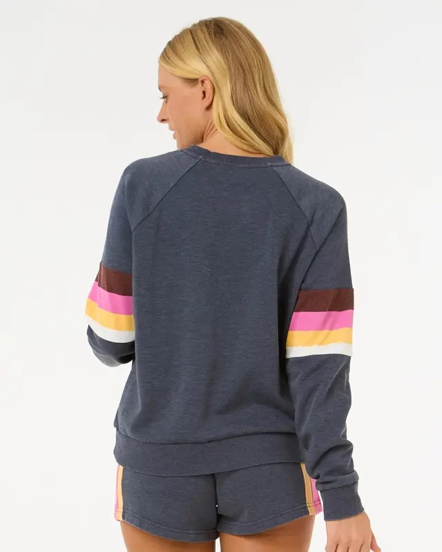 MOLETON RIP CURL LAS DALIAS RAGLAN CREW NAVY