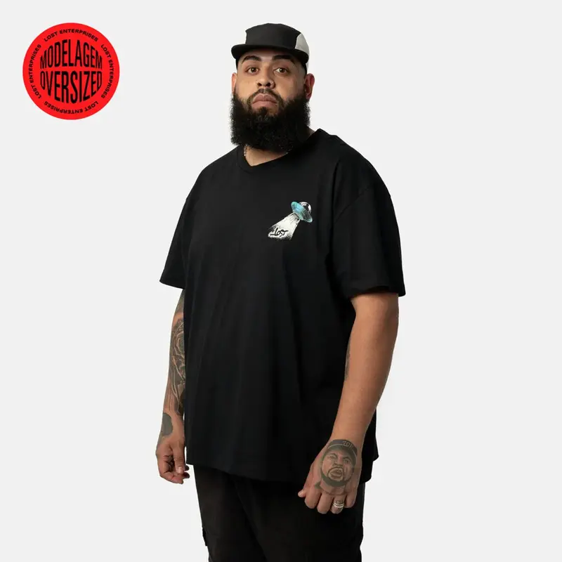 CAMISETA LOST INDUSTRIES OVERSIZED PRETO