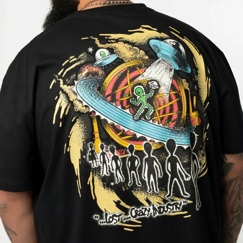 CAMISETA LOST INDUSTRIES OVERSIZED PRETO