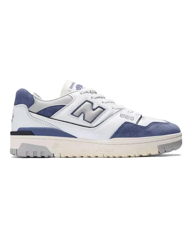 TENIS NEW BALANCE 550 BRANCO/AZUL LIGHT/PRATA