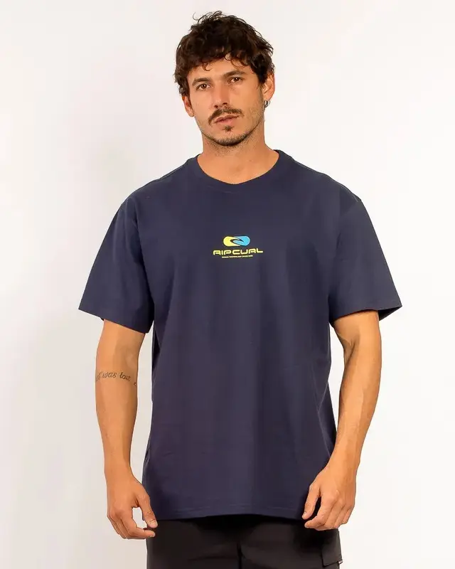 CAMISETA RIP CURL FILL ICON WASHED NAVY