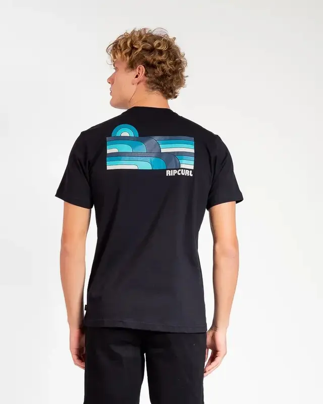 CAMISETA RIP CURL SURF REVIVAL ART BLACK