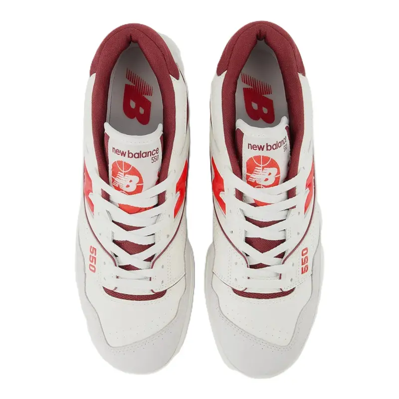 TENIS NEW BALANCE 550 BRANCO/BORDO