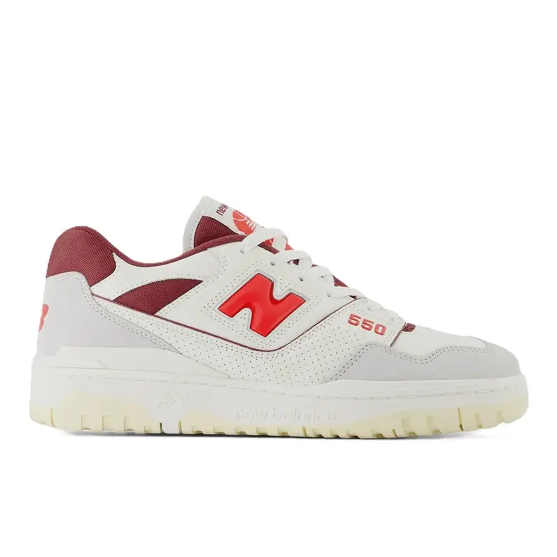 TENIS NEW BALANCE 550 BRANCO/BORDO