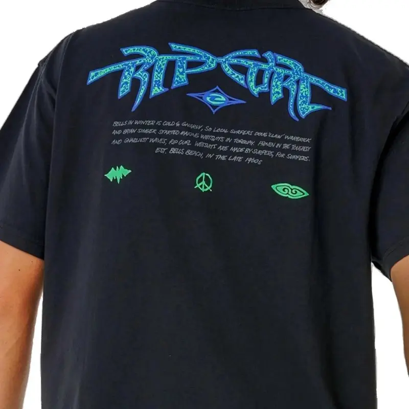 CAMISETA RIP CURL RAW ENERGY LOCALS BLACK
