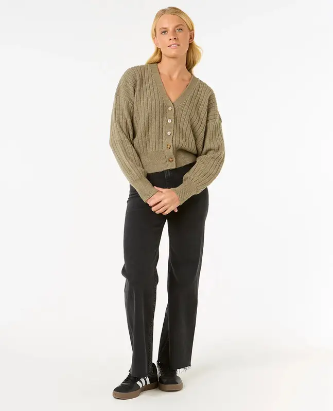 CASACO RIP CURL AFTERGLOW CARDI OLIVE