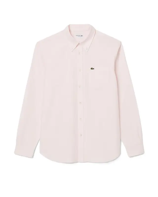 CAMISA LACOSTE SOCIAL OXFORD BLANC