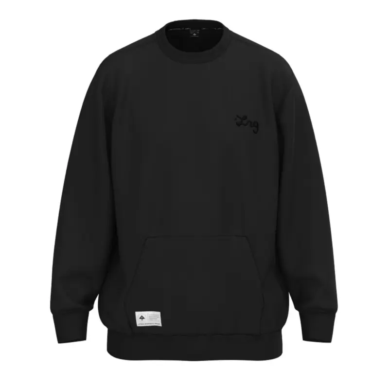 MOLETOM CARECA LRG LIFTED SCRIPT CREW PRETO