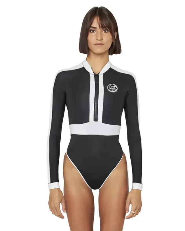 SHORT JOHN RIP CURL G BOMB 1.5 F/Z L/SL BLACK/WHITE