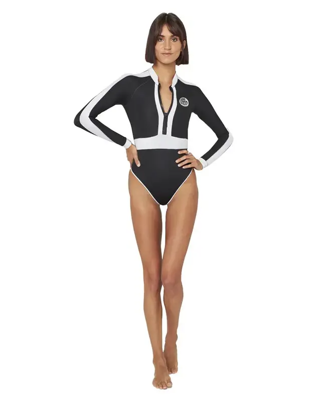 SHORT JOHN RIP CURL G BOMB 1.5 F/Z L/SL BLACK/WHITE