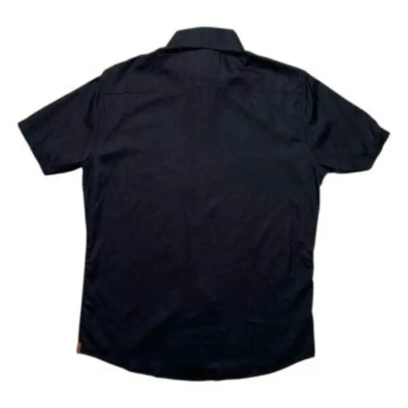 CAMISA DE BOTAO HOT BUTTERED VISCOSE DELUX PRETO