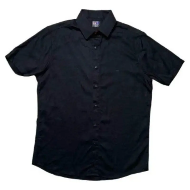 CAMISA DE BOTAO HOT BUTTERED VISCOSE DELUX PRETO