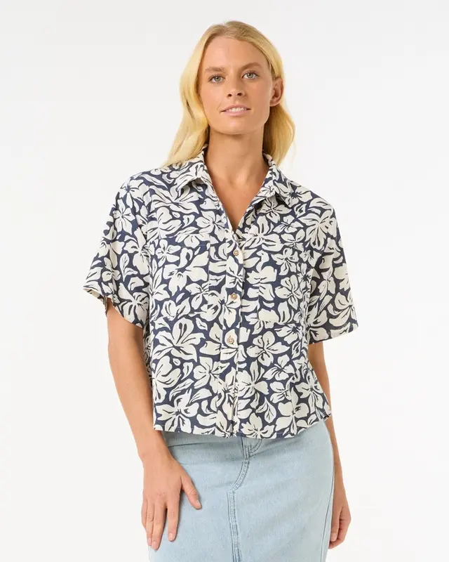 CAMISA RIP CURL LAS DALIAS SS SHIRT NAVY