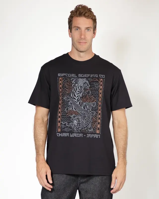 CAMISETA RIP CURL DESTI ANIMALS BLACK