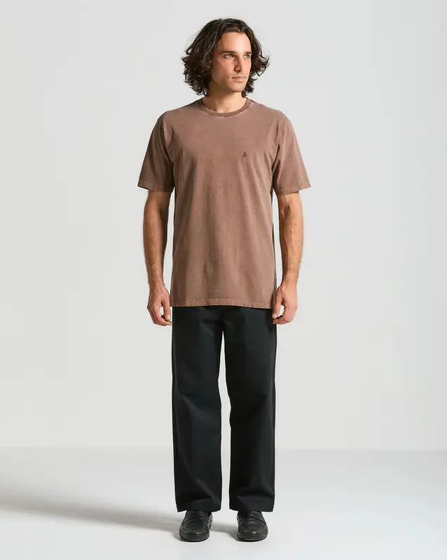 CAMISETA VOLCOM SOLID STONE MARROM