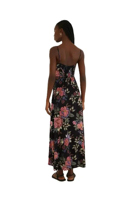 VESTIDO FARM CROPPED FLORAL BERLIM MULTI