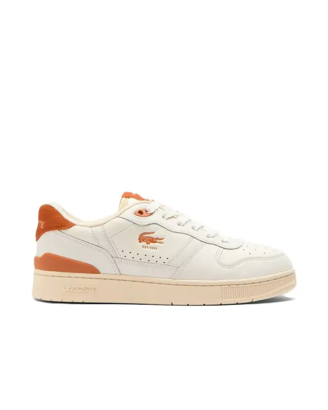 TENIS LACOSTE T-CLIP SET OFF WHITE/ORANGE