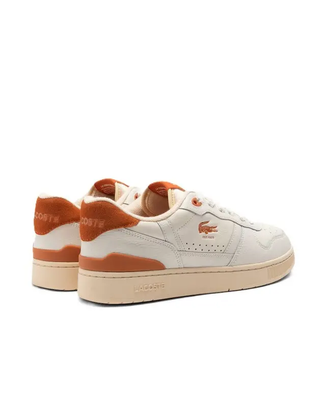 TENIS LACOSTE T-CLIP SET OFF WHITE/ORANGE