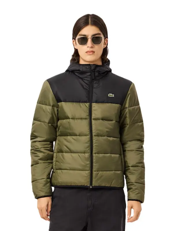 JAQUETA LACOSTE PUFFER IMPERMEÁVEL  KHAKI