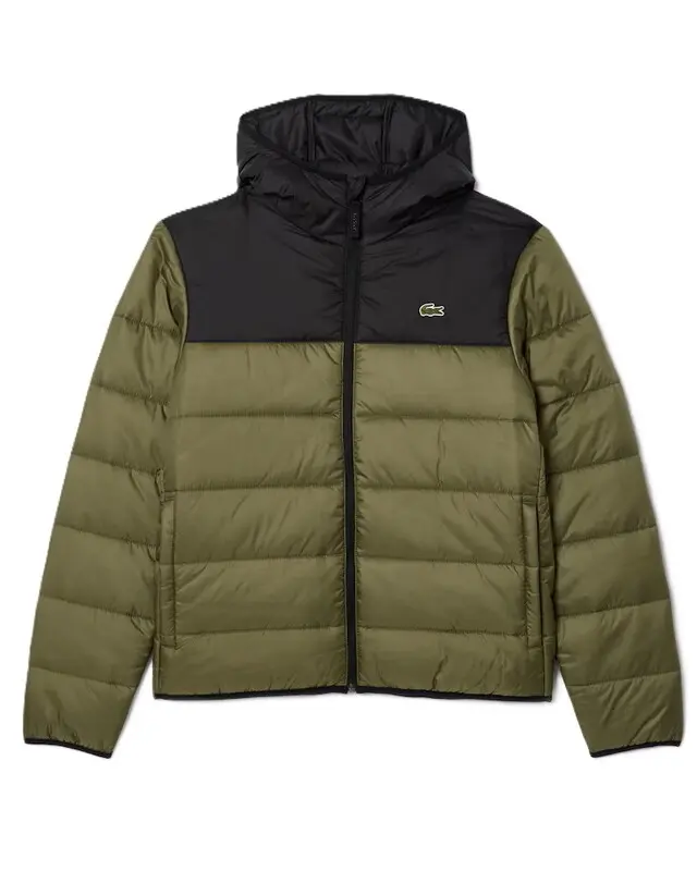 JAQUETA LACOSTE PUFFER IMPERMEÁVEL  KHAKI