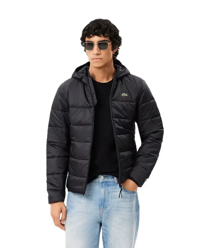 JAQUETA LACOSTE PUFFER IMPERMEÁVEL BLACK