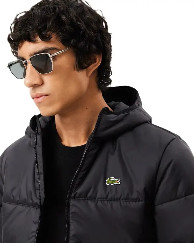 JAQUETA LACOSTE PUFFER IMPERMEÁVEL BLACK